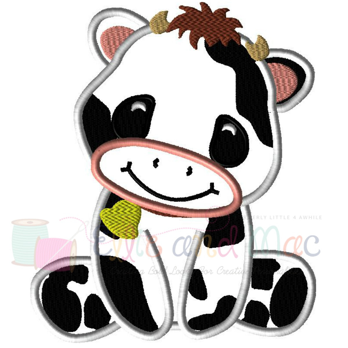 Cow Applique Design - Ellie and Mac, Digital (PDF) Sewing Patterns | USA, Canada, UK, Australia