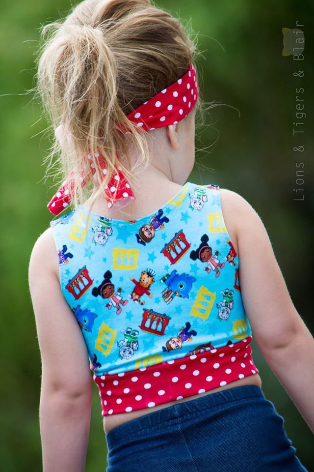 Girls Beach Dreaming Crop Top Pattern - Ellie and Mac, Digital (PDF) Sewing Patterns | USA, Canada, UK, Australia