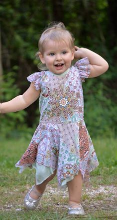 Girls Double Handkerchief Twirl Dress Pattern - Ellie and Mac, Digital (PDF) Sewing Patterns | USA, Canada, UK, Australia