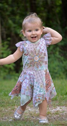 Girls Double Handkerchief Twirl Dress Pattern - Ellie and Mac, Digital (PDF) Sewing Patterns | USA, Canada, UK, Australia