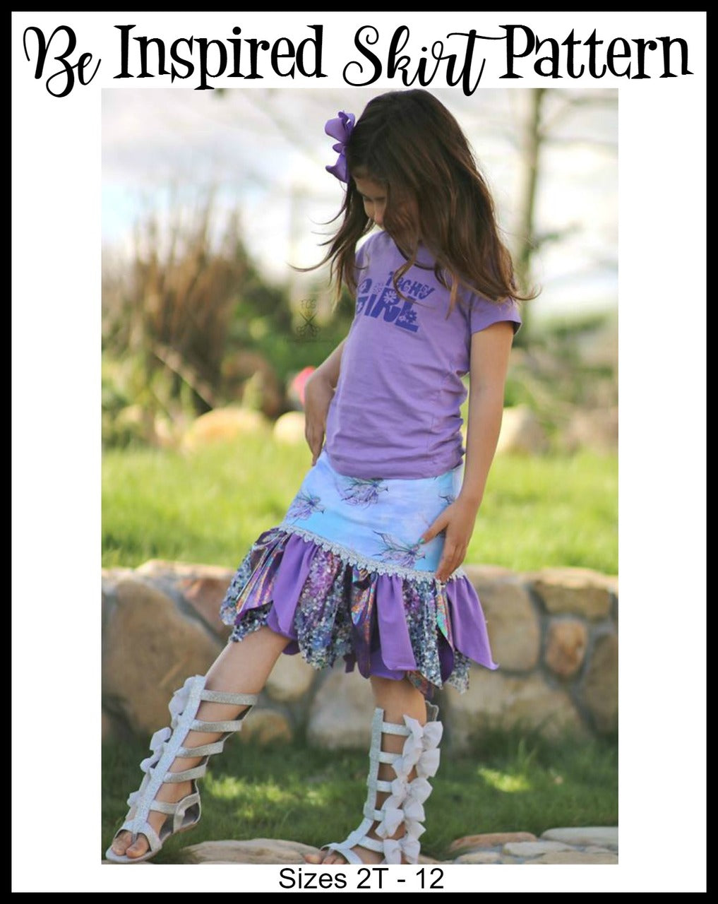 Girl's Be Inspired Petal Skirt Pattern - Ellie and Mac, Digital (PDF) Sewing Patterns | USA, Canada, UK, Australia