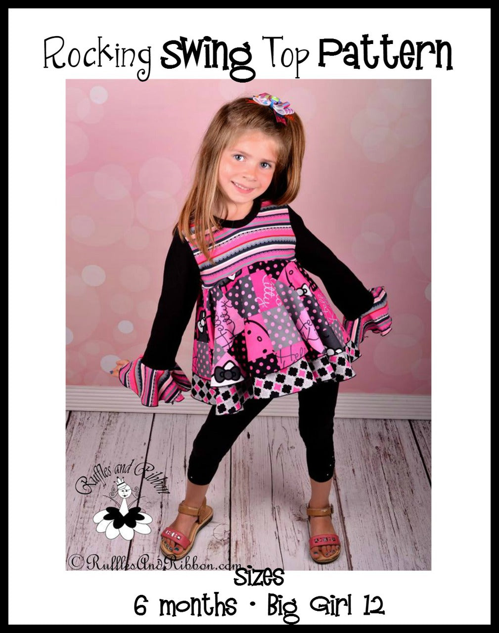 Girl's Rocking Swing Top Pattern - Ellie and Mac, Digital (PDF) Sewing Patterns | USA, Canada, UK, Australia