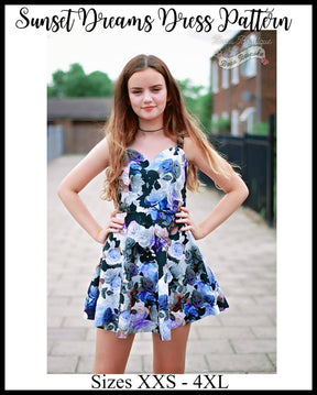 Teen & Women's Sunset Dreams Dress Pattern - Ellie and Mac, Digital (PDF) Sewing Patterns | USA, Canada, UK, Australia