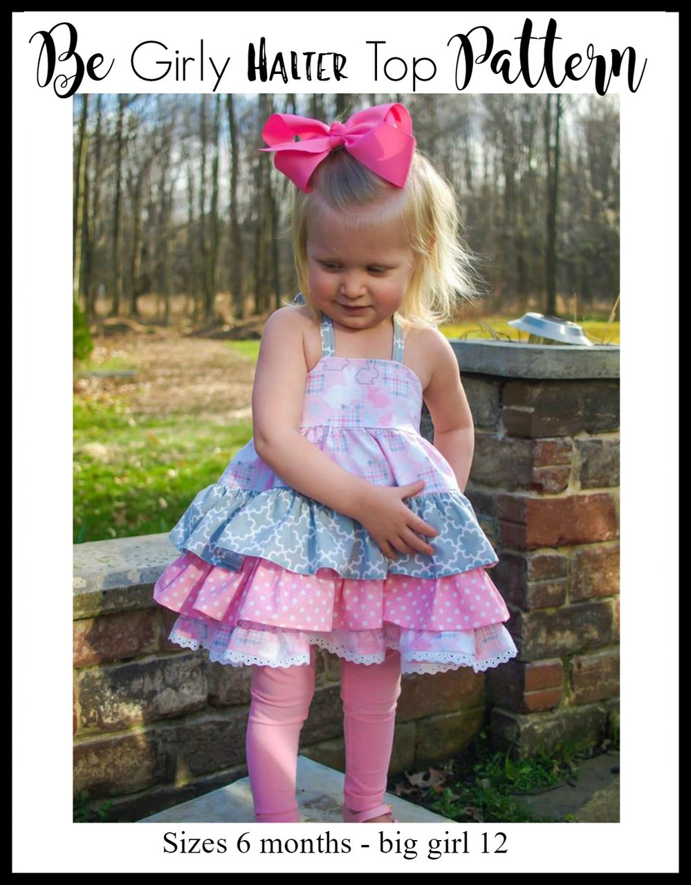 Girl's Be Girly Halter Pattern - Ellie and Mac, Digital (PDF) Sewing Patterns | USA, Canada, UK, Australia