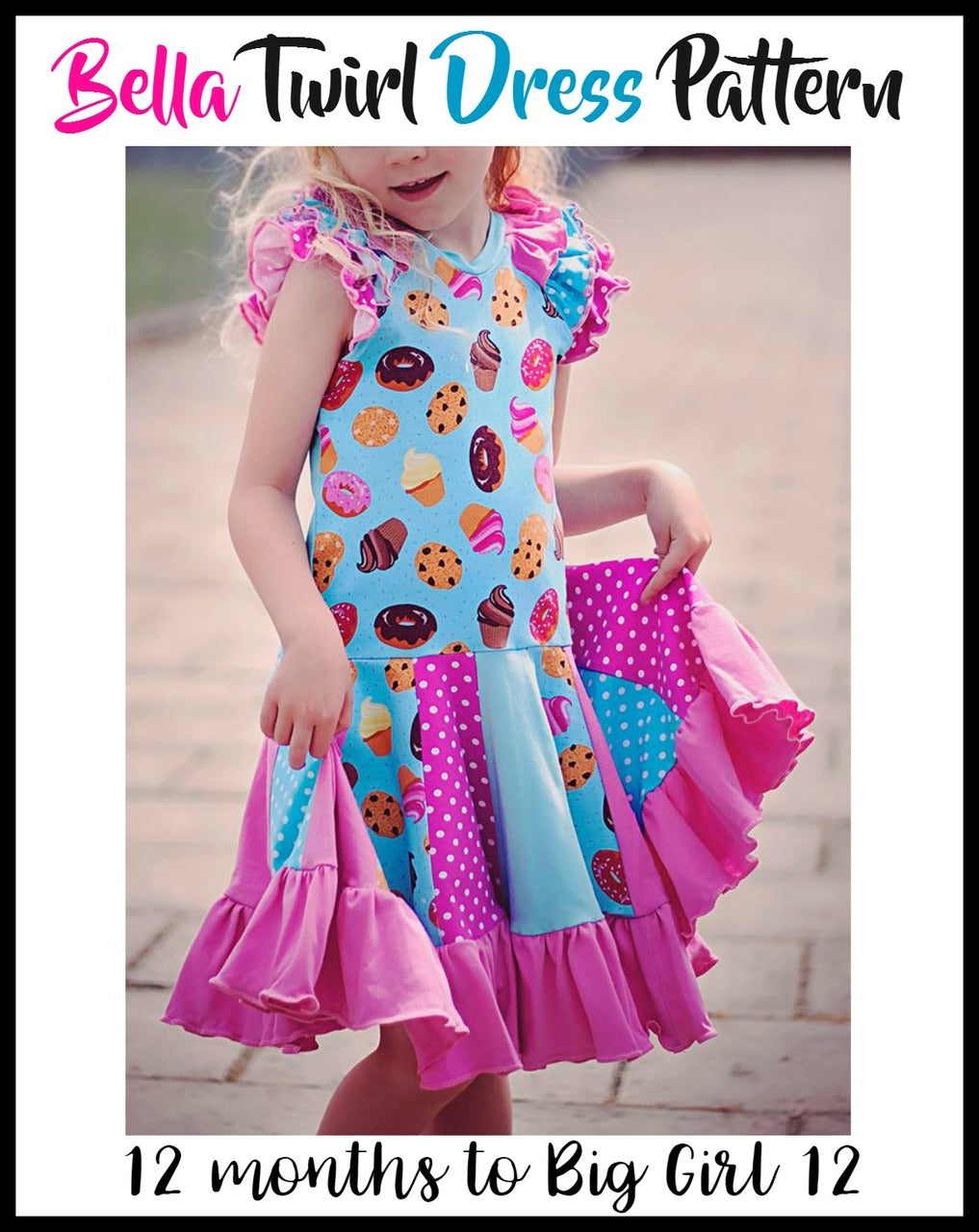Girls Bella Twirl Dress Pattern - Ellie and Mac, Digital (PDF) Sewing Patterns | USA, Canada, UK, Australia