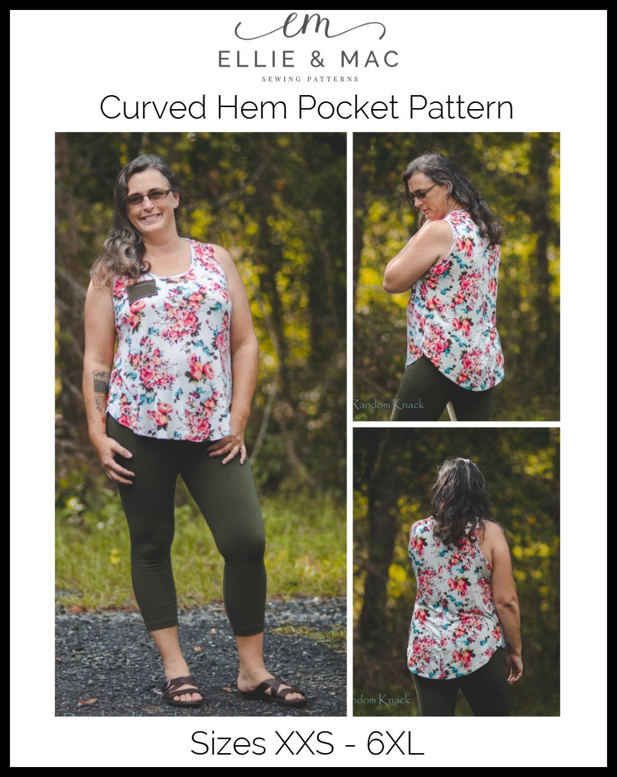 Curved Hem Pocket Tank Pattern