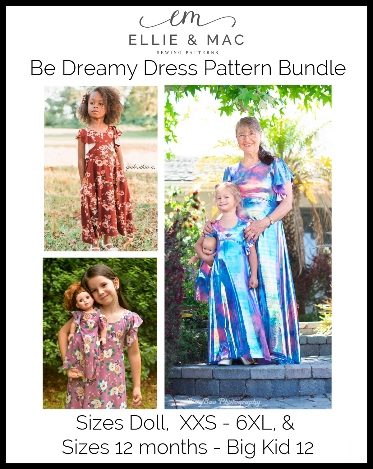 Be Dreamy Pattern Bundle (Kids, Adult, and Doll)