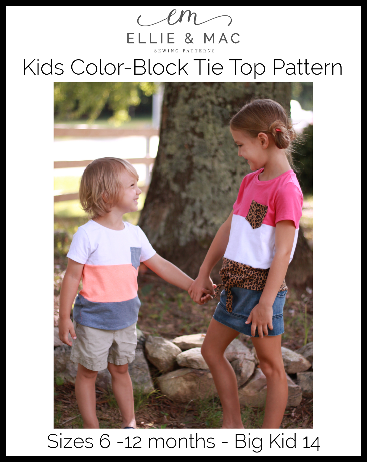 Kids Color-Block Tie Top Pattern