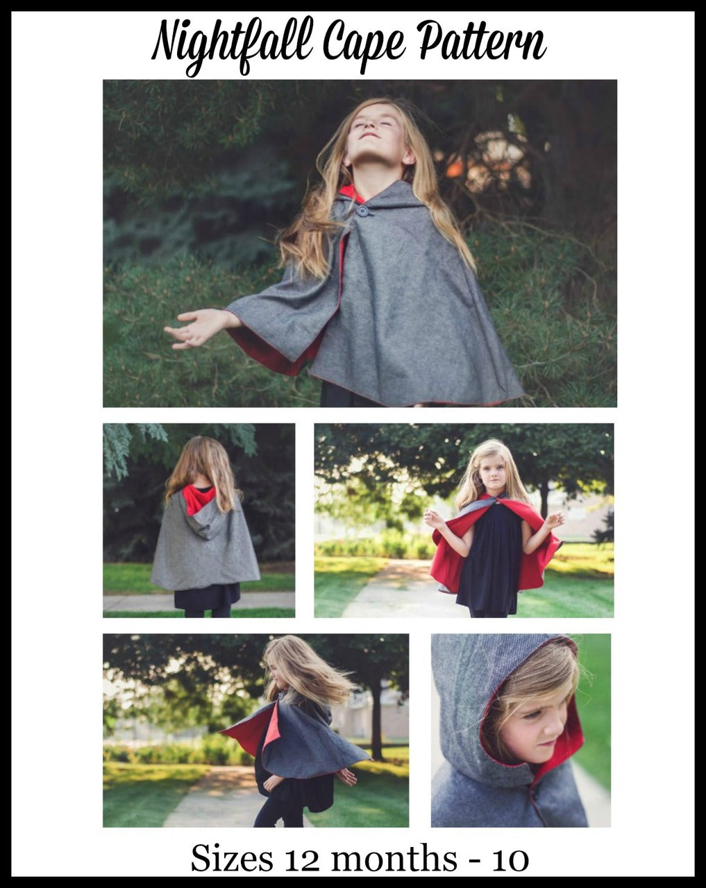 Kids Nightfall Cape Pattern - Clearance Sale