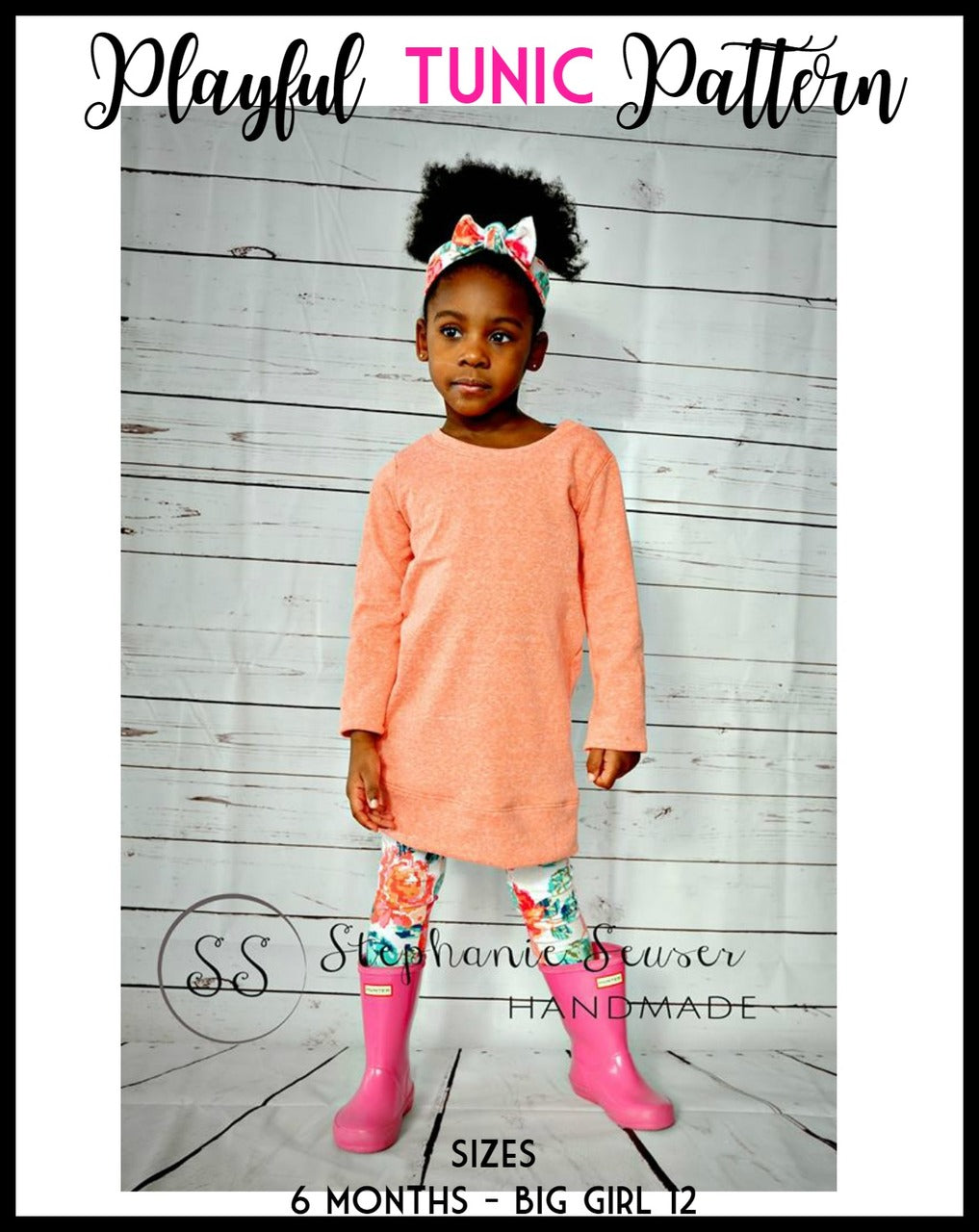 Girl's Playful Tunic Pattern - Ellie and Mac, Digital (PDF) Sewing Patterns | USA, Canada, UK, Australia