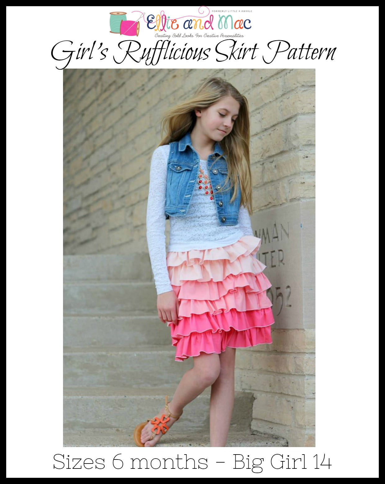 Girls Rufflicious Skirt Pattern - Clearance Sale