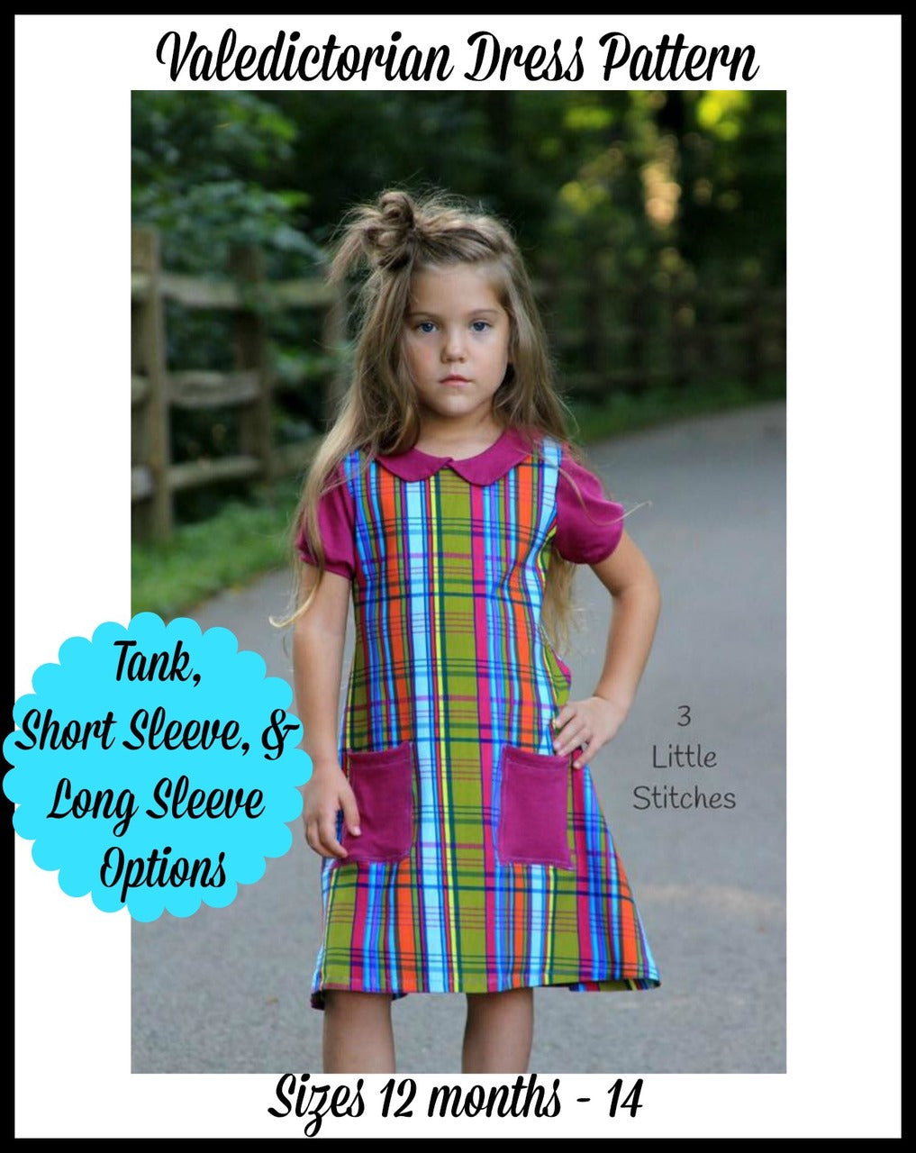 Valedictorian Dress Pattern Wacky - Ellie and Mac, Digital (PDF) Sewing Patterns | USA, Canada, UK, Australia