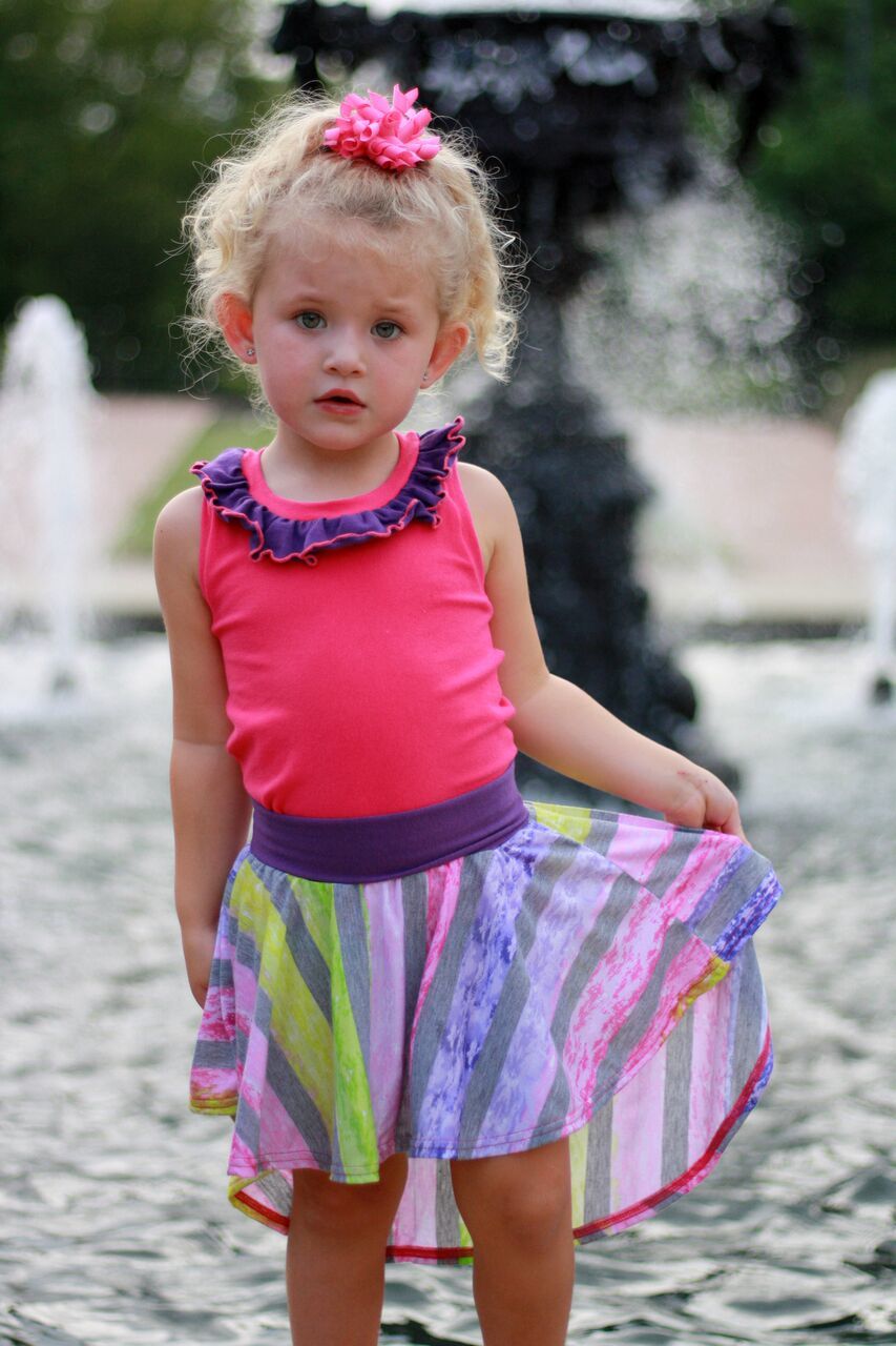 Girl's Everly Hi-Low Skirt Pattern - Ellie and Mac, Digital (PDF) Sewing Patterns | USA, Canada, UK, Australia