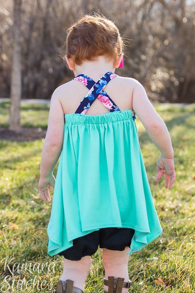 Girl's Free To Be Me Tank Pattern - Ellie and Mac, Digital (PDF) Sewing Patterns | USA, Canada, UK, Australia