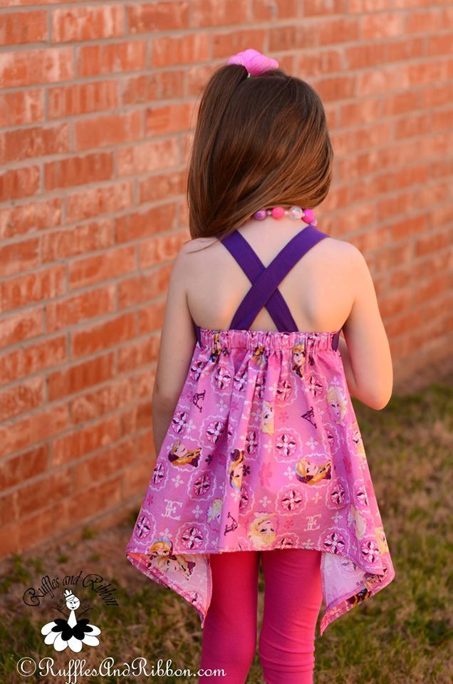 Girl's Free To Be Me Tank Pattern - Ellie and Mac, Digital (PDF) Sewing Patterns | USA, Canada, UK, Australia