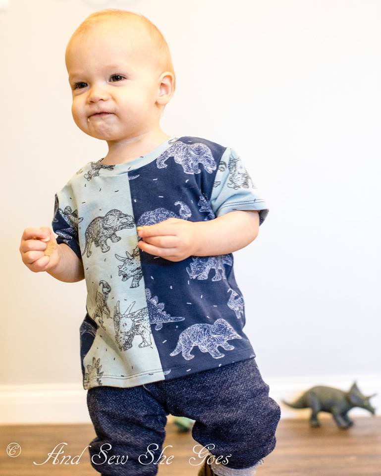 Unisex Half Pipe Tee Pattern - Ellie and Mac, Digital (PDF) Sewing Patterns | USA, Canada, UK, Australia