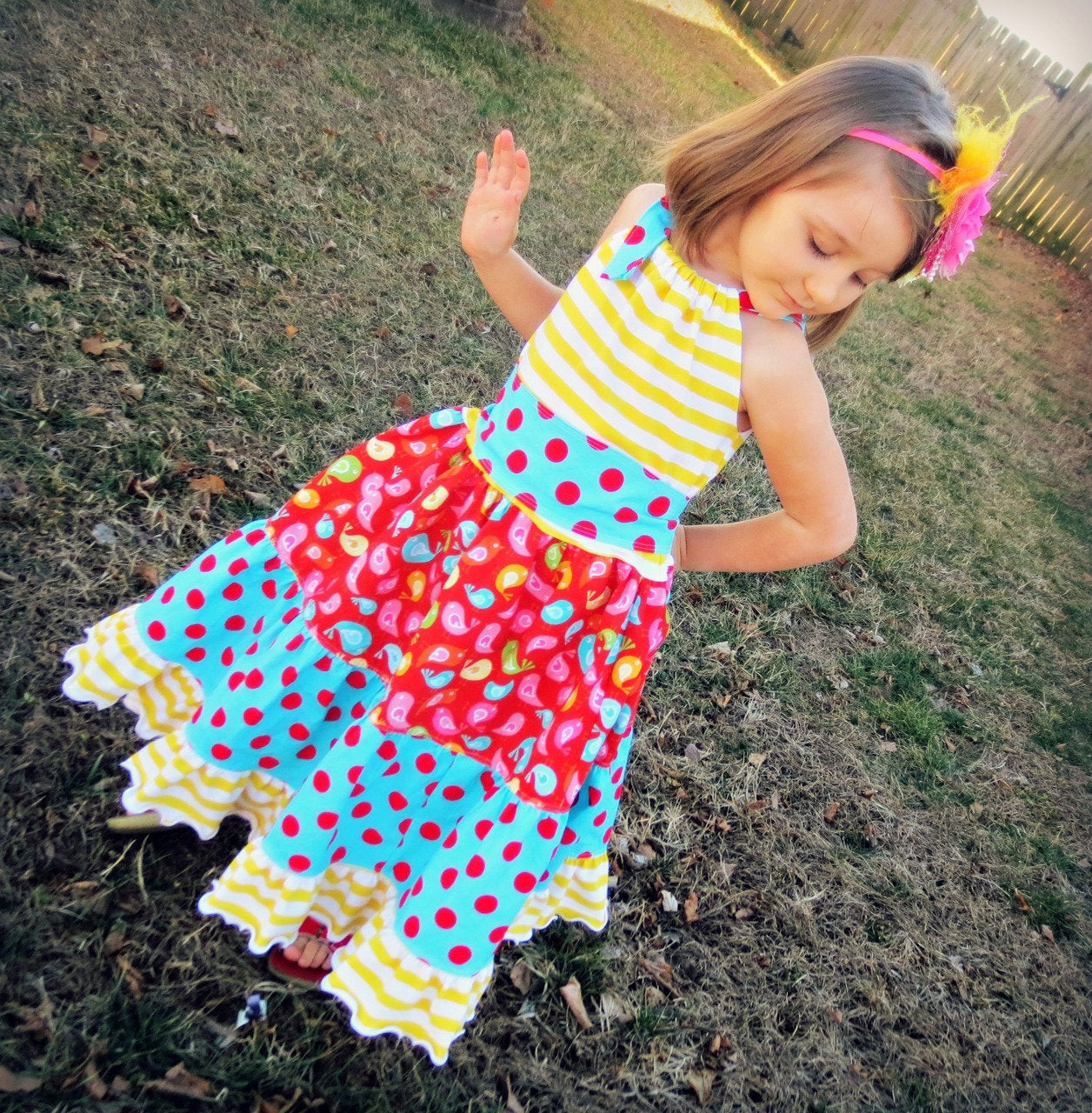 Girls Hipster Maxi Dress Pattern - Ellie and Mac, Digital (PDF) Sewing Patterns | USA, Canada, UK, Australia