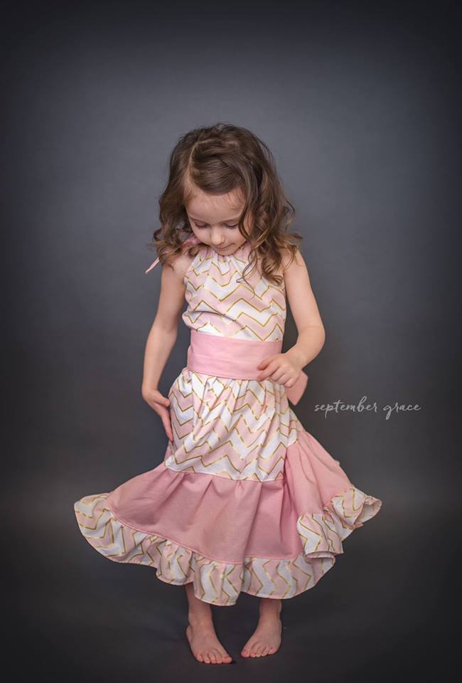 Girls Hipster Maxi Dress Pattern - Ellie and Mac, Digital (PDF) Sewing Patterns | USA, Canada, UK, Australia