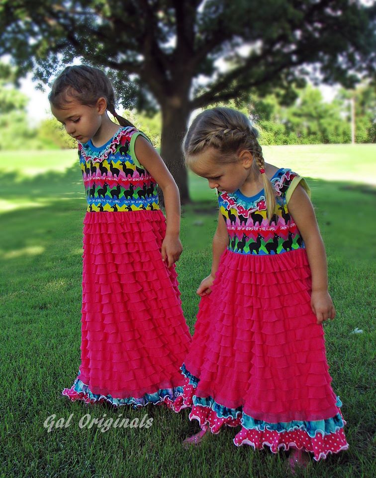 Girls Kennedy Maxi Dress Pattern - Ellie and Mac, Digital (PDF) Sewing Patterns | USA, Canada, UK, Australia