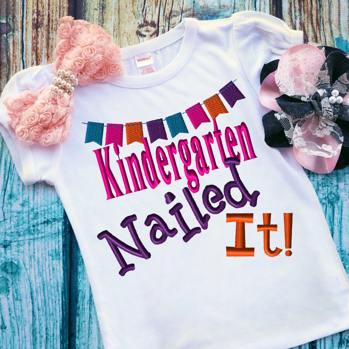 Kindergarten Nailed It Embroidery Design