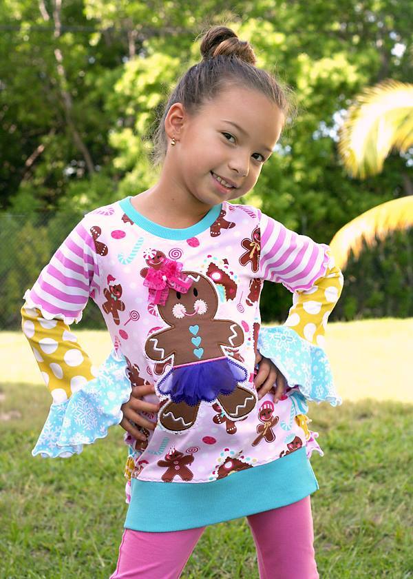 Girls Liv's Ruffled Back Tunic Pattern - Ellie and Mac, Digital (PDF) Sewing Patterns | USA, Canada, UK, Australia