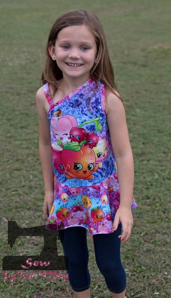 Girl's Live Out Loud One Shoulder Top Pattern - Ellie and Mac, Digital (PDF) Sewing Patterns | USA, Canada, UK, Australia