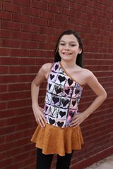 Girl's Live Out Loud One Shoulder Top Pattern - Ellie and Mac, Digital (PDF) Sewing Patterns | USA, Canada, UK, Australia