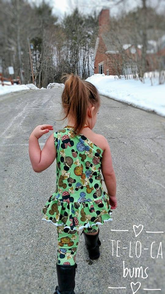 Girl's Live Out Loud One Shoulder Top Pattern - Ellie and Mac, Digital (PDF) Sewing Patterns | USA, Canada, UK, Australia