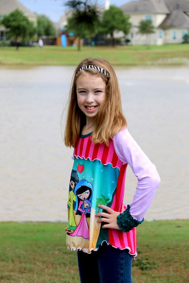 Kids Maddie Hi-Low Tunic Top Sewing Pattern - Clearance Sale