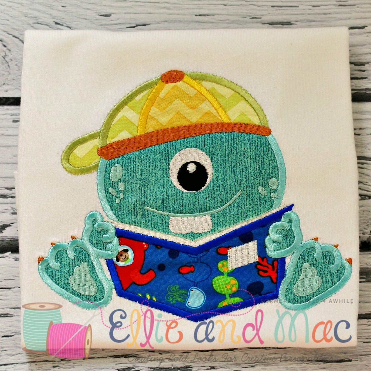 School Monster Applique Design - Ellie and Mac, Digital (PDF) Sewing Patterns | USA, Canada, UK, Australia