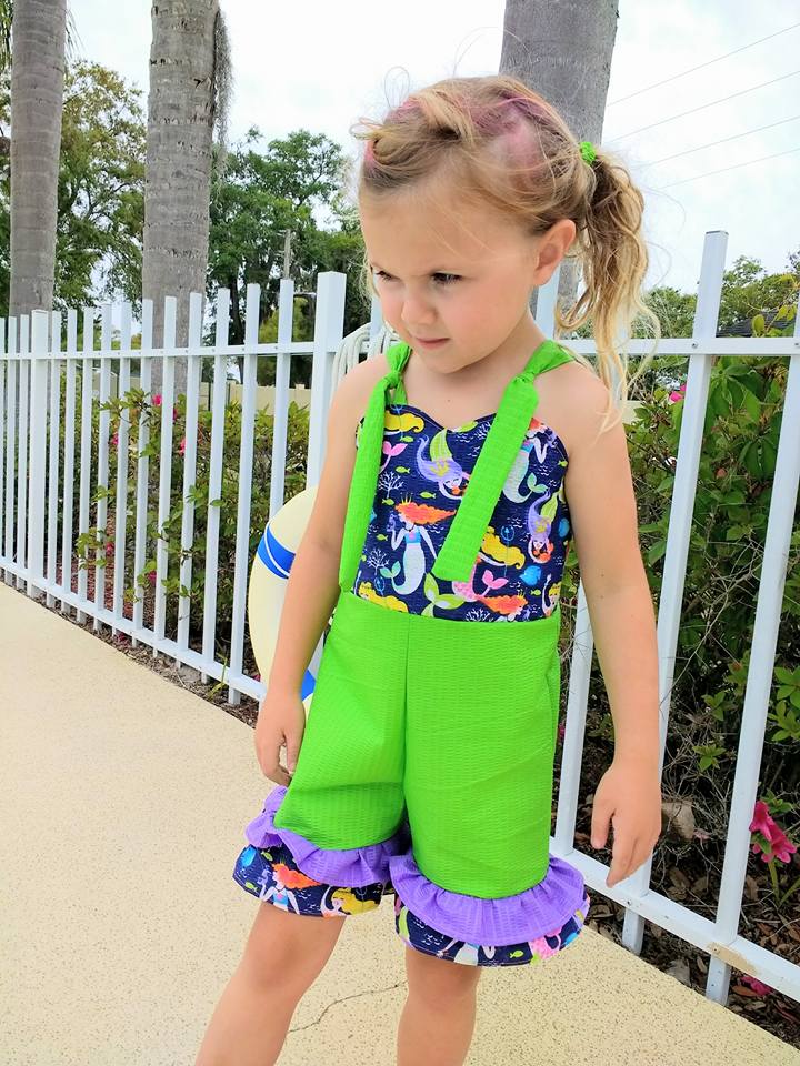 Girl's Be Outstanding Overalls Pattern - Ellie and Mac, Digital (PDF) Sewing Patterns | USA, Canada, UK, Australia