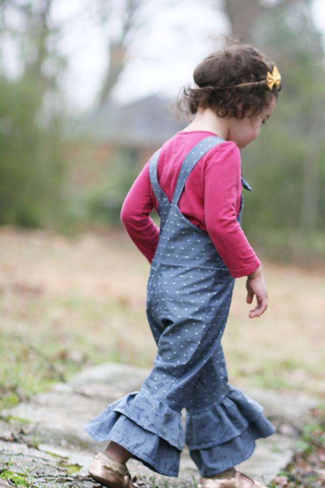 Girl's Be Outstanding Overalls Pattern - Ellie and Mac, Digital (PDF) Sewing Patterns | USA, Canada, UK, Australia