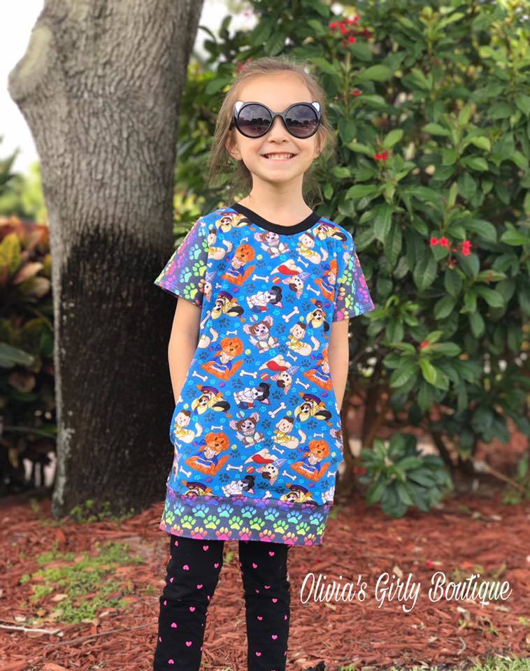 Girl's Playful Tunic Pattern - Ellie and Mac, Digital (PDF) Sewing Patterns | USA, Canada, UK, Australia