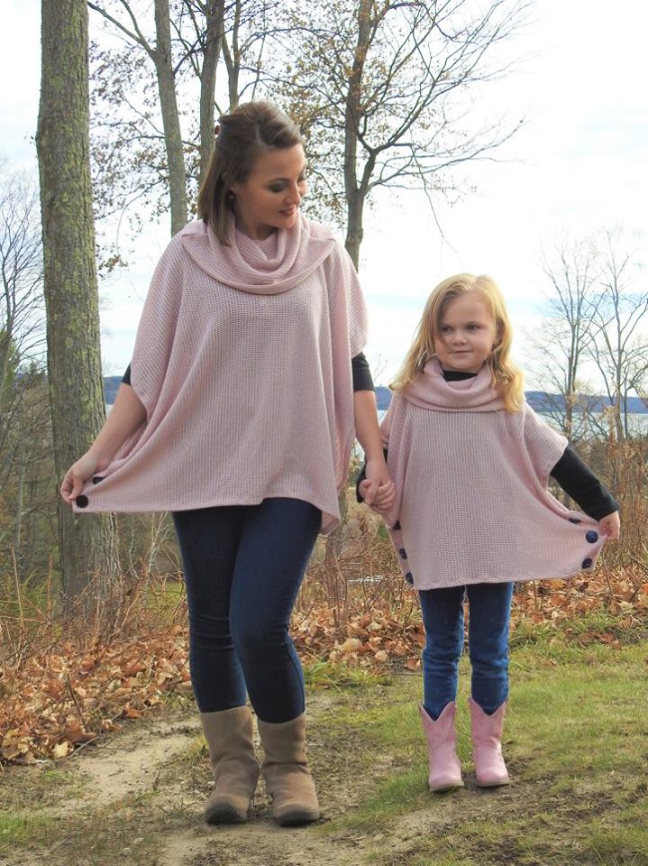 Women's Sugar n' Spice Poncho Pattern Wacky - Ellie and Mac, Digital (PDF) Sewing Patterns | USA, Canada, UK, Australia