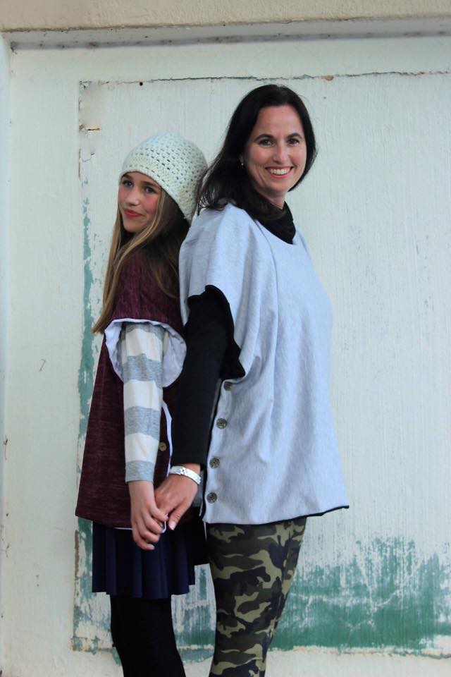 Women's Sugar n' Spice Poncho Pattern Wacky - Ellie and Mac, Digital (PDF) Sewing Patterns | USA, Canada, UK, Australia