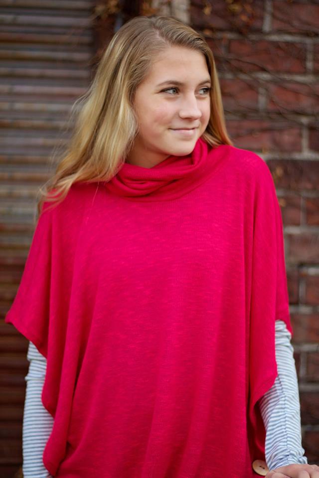 Women's Sugar n' Spice Poncho Pattern Wacky - Ellie and Mac, Digital (PDF) Sewing Patterns | USA, Canada, UK, Australia