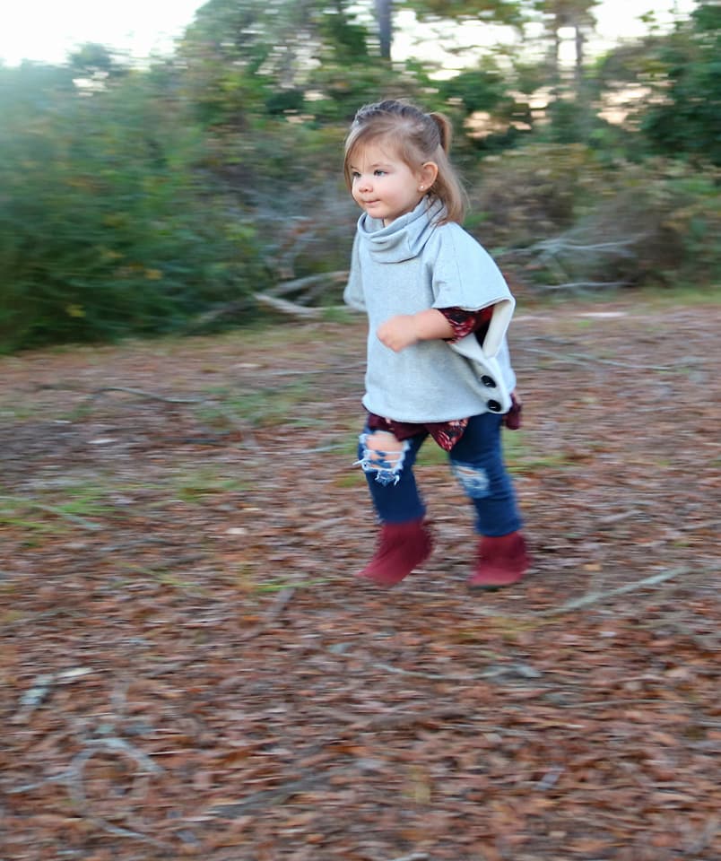 Girl's Sugar n' Spice Poncho Pattern Wacky - Ellie and Mac, Digital (PDF) Sewing Patterns | USA, Canada, UK, Australia