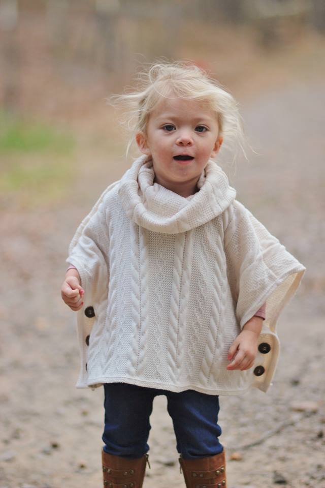 Girl's Sugar n' Spice Poncho Pattern Wacky - Ellie and Mac, Digital (PDF) Sewing Patterns | USA, Canada, UK, Australia