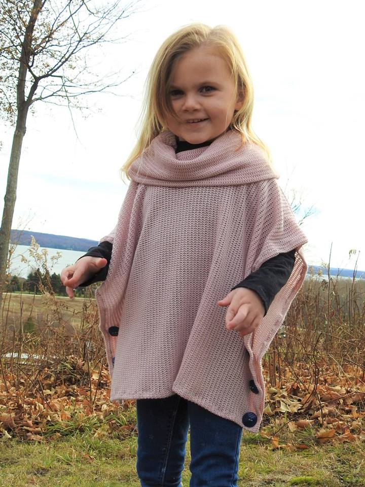 Girl's Sugar n' Spice Poncho Pattern Wacky - Ellie and Mac, Digital (PDF) Sewing Patterns | USA, Canada, UK, Australia