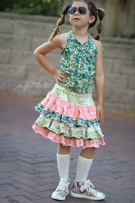 Girl's Prep Skirt Pattern - Ellie and Mac, Digital (PDF) Sewing Patterns | USA, Canada, UK, Australia