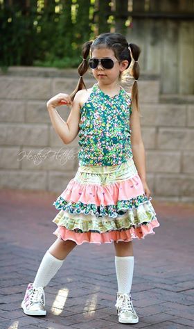 Girl's Prep Skirt Pattern - Ellie and Mac, Digital (PDF) Sewing Patterns | USA, Canada, UK, Australia