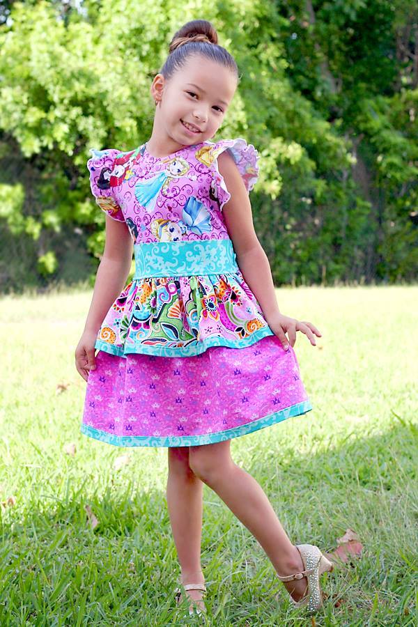 Girl's Quinn Dress Pattern - Ellie and Mac, Digital (PDF) Sewing Patterns | USA, Canada, UK, Australia