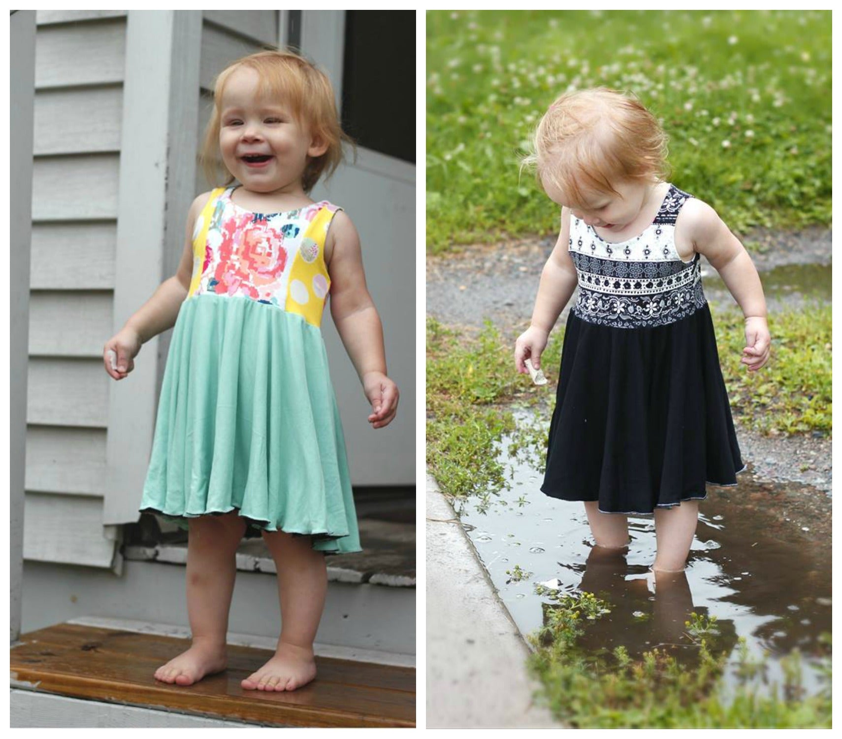 Girl's Reversible Dress Pattern - Ellie and Mac, Digital (PDF) Sewing Patterns | USA, Canada, UK, Australia