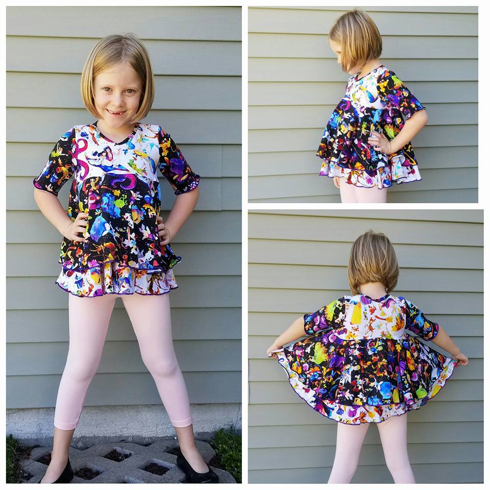 Girl's Rocking Swing Top Pattern - Ellie and Mac, Digital (PDF) Sewing Patterns | USA, Canada, UK, Australia