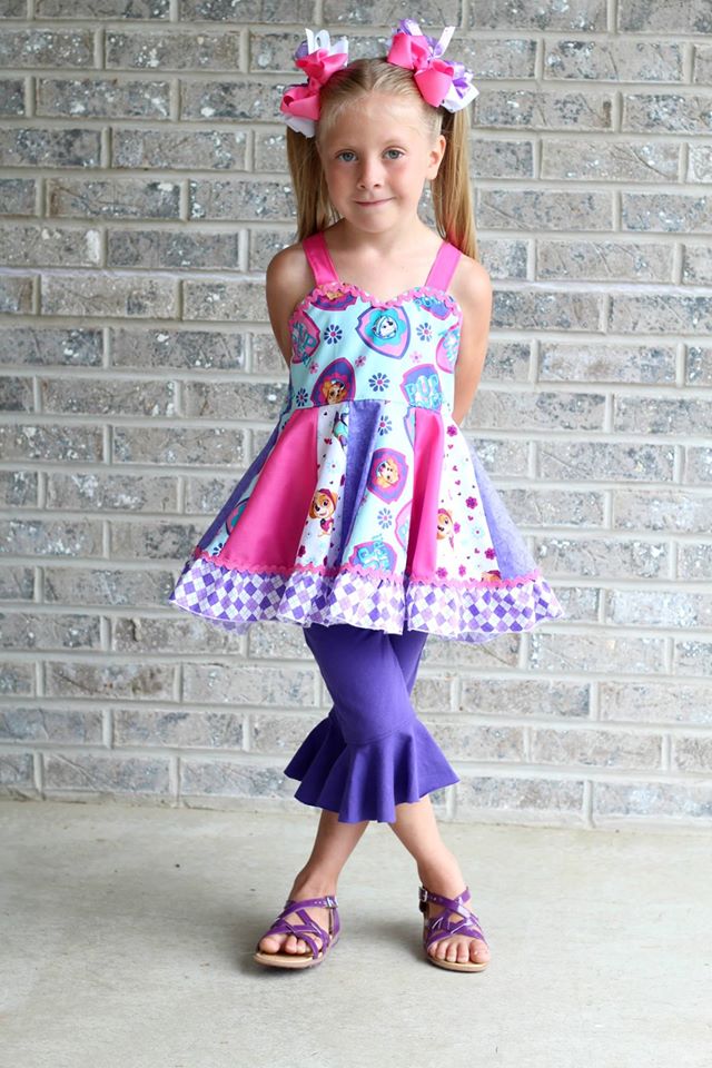 Rosie Girls Twirl Top Pattern - Ellie and Mac, Digital (PDF) Sewing Patterns | USA, Canada, UK, Australia