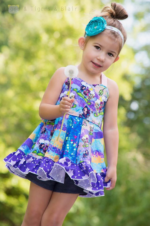 Rosie Girls Twirl Top Pattern - Ellie and Mac, Digital (PDF) Sewing Patterns | USA, Canada, UK, Australia