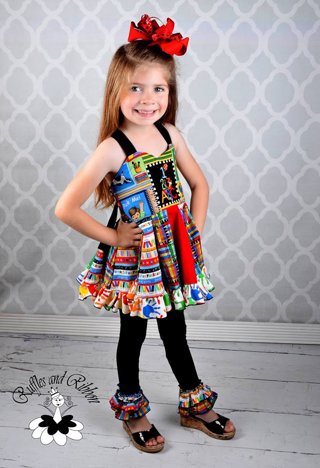 Rosie Girls Twirl Top Pattern - Ellie and Mac, Digital (PDF) Sewing Patterns | USA, Canada, UK, Australia