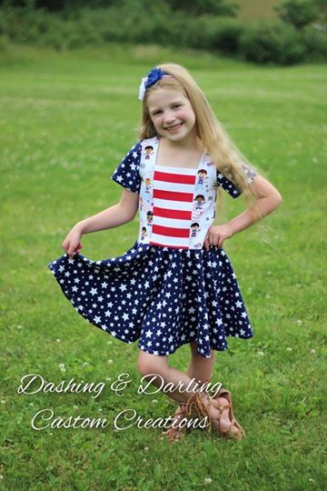 Girl's Sailor Dress & Peplum Pattern - Ellie and Mac, Digital (PDF) Sewing Patterns | USA, Canada, UK, Australia