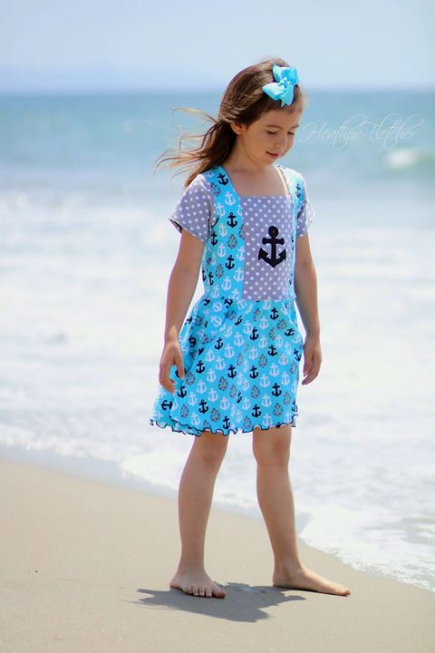 Girl's Sailor Dress & Peplum Pattern - Ellie and Mac, Digital (PDF) Sewing Patterns | USA, Canada, UK, Australia