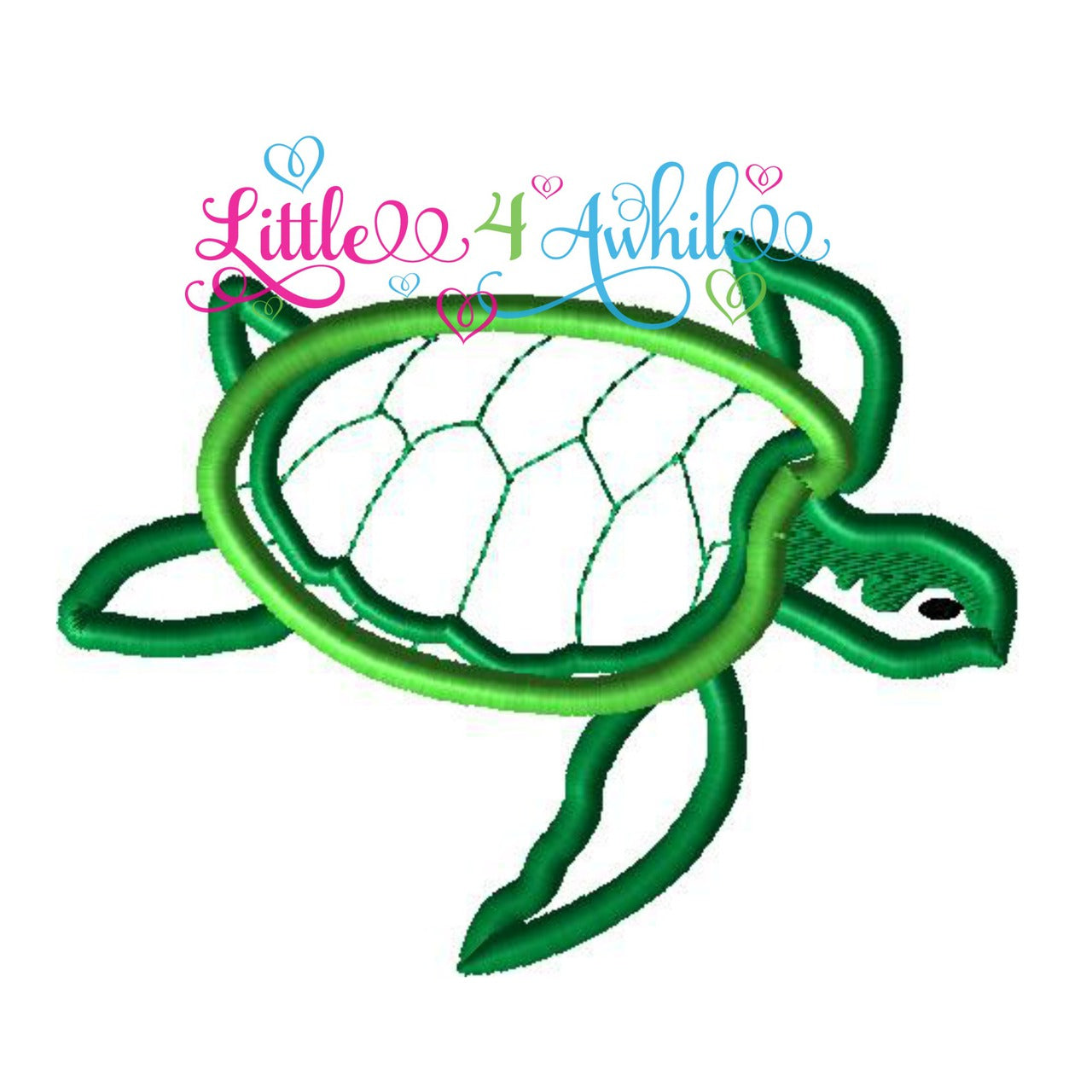 Sea Turtle Applique Design - Ellie and Mac, Digital (PDF) Sewing Patterns | USA, Canada, UK, Australia